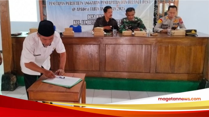 Desa Krowe Tetapkan Perubahan Kedua APBDes Tahun 2025